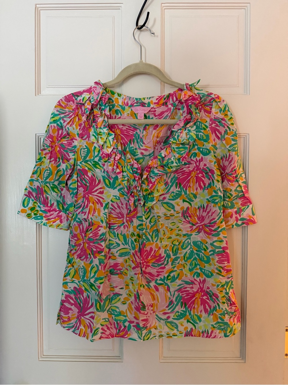 Lilly Pulitzer Holy Grail Little Lilet Cerelia Silk Top